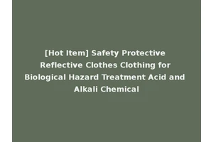 [Hot Item] Safety Protective Reflective Clothes Clothing for Biological Hazard Treatment Acid and Alkali Chemical