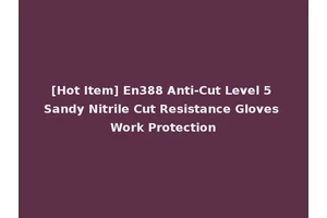 [Hot Item] En388 Anti-Cut Level 5 Sandy Nitrile Cut Resistance Gloves Work Protection