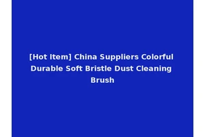 [Hot Item] China Suppliers Colorful Durable Soft Bristle Dust Cleaning Brush