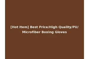 [Hot Item] Best Price/High Quality/PU/Microfiber Boxing Gloves