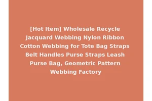 [Hot Item] Wholesale Recycle Jacquard Webbing Nylon Ribbon Cotton Webbing for Tote Bag Straps Belt Handles Purse Straps Leash Purse Bag, Geometric Pattern Webbing Factory