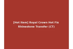 [Hot Item] Royal Crown Hot Fix Rhinestone Transfer (CT)