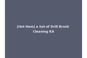 [Hot Item] a Set of Drill Brush Cleaning Kit