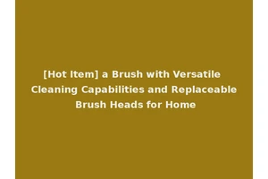 [Hot Item] a Brush with Versatile Cleaning Capabilities and Replaceable Brush Heads for Home