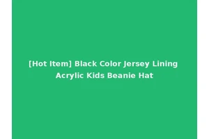 [Hot Item] Black Color Jersey Lining Acrylic Kids Beanie Hat
