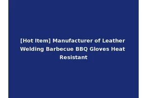 [Hot Item] Manufacturer of Leather Welding Barbecue BBQ Gloves Heat Resistant