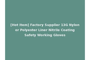 [Hot Item] Factory Supplier 13G Nylon or Polyester Liner Nitrile Coating Safety Working Gloves