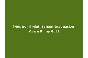[Hot Item] High School Graduation Gown Shiny Gold