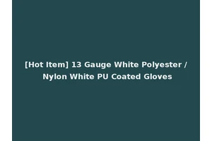 [Hot Item] 13 Gauge White Polyester / Nylon White PU Coated Gloves