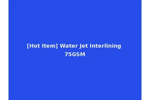 [Hot Item] Water Jet Interlining 75GSM