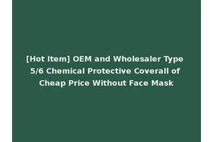 [Hot Item] OEM and Wholesaler Type 5/6 Chemical Protective Coverall of Cheap Price Without Face Mask