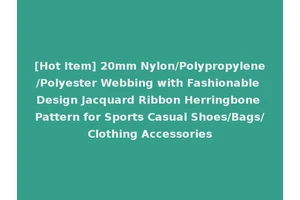 [Hot Item] 20mm Nylon/Polypropylene/Polyester Webbing with Fashionable Design Jacquard Ribbon Herringbone Pattern for Sports Casual Shoes/Bags/Clothing Accessories