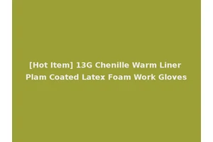 [Hot Item] 13G Chenille Warm Liner Plam Coated Latex Foam Work Gloves