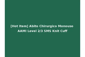 [Hot Item] Abito Chirurgico Monouso AAMI Level 2/3 SMS Knit Cuff