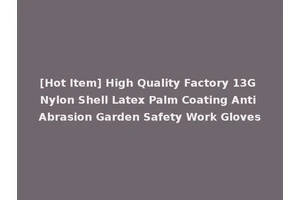 [Hot Item] High Quality Factory 13G Nylon Shell Latex Palm Coating Anti Abrasion Garden Safety Work Gloves