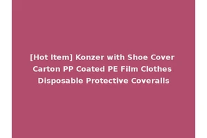 [Hot Item] Konzer with Shoe Cover Carton PP Coated PE Film Clothes Disposable Protective Coveralls