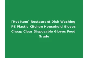 [Hot Item] Restaurant Dish Washing PE Plastic Kitchen Household Gloves Cheap Clear Disposable Gloves Food Grade