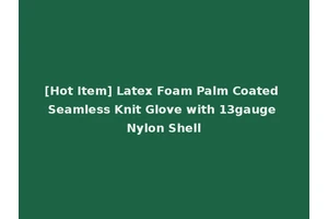 [Hot Item] Latex Foam Palm Coated Seamless Knit Glove with 13gauge Nylon Shell