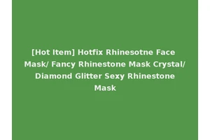 [Hot Item] Hotfix Rhinesotne Face Mask/ Fancy Rhinestone Mask Crystal/ Diamond Glitter Sexy Rhinestone Mask