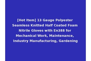 [Hot Item] 13 Gauge Polyester Seamless Knitted Half Coated Foam Nitrile Gloves with En388 for Mechanical Work, Maintenance, Industry Manufacturing, Gardening