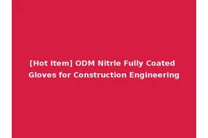 [Hot Item] ODM Nitrle Fully Coated Gloves for Construction Engineering
