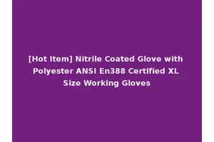 [Hot Item] Nitrile Coated Glove with Polyester ANSI En388 Certified XL Size Working Gloves