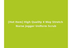 [Hot Item] High Quality 4 Way Stretch Nurse Jogger Uniform Scrub