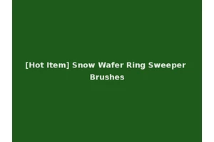 [Hot Item] Snow Wafer Ring Sweeper Brushes