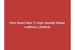 [Hot Item] Men′ S High Quality Metal Cufflinks (H0059)