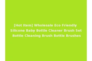 [Hot Item] Wholesale Eco Friendly Silicone Baby Bottle Cleaner Brush Set Bottle Cleaning Brush Bottle Brushes