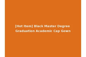 [Hot Item] Black Master Degree Graduation Academic Cap Gown