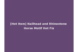 [Hot Item] Nailhead and Rhinestone Horse Motif Hot Fix