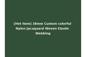 [Hot Item] 38mm Custom colorful Nylon Jacuquard Woven Elastic Webbing