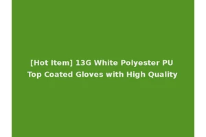 [Hot Item] 13G White Polyester PU Top Coated Gloves with High Quality