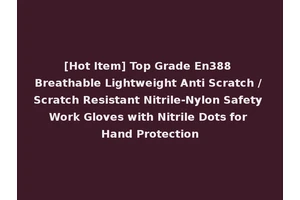 [Hot Item] Top Grade En388 Breathable Lightweight Anti Scratch / Scratch Resistant Nitrile-Nylon Safety Work Gloves with Nitrile Dots for Hand Protection