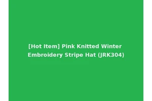[Hot Item] Pink Knitted Winter Embroidery Stripe Hat (JRK304)