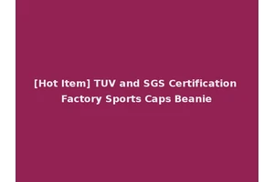 [Hot Item] TUV and SGS Certification Factory Sports Caps Beanie