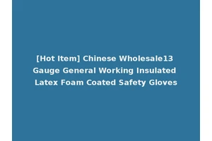 [Hot Item] Chinese Wholesale13 Gauge General Working Insulated Latex Foam Coated Safety Gloves
