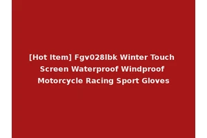 [Hot Item] Fgv028lbk Winter Touch Screen Waterproof Windproof Motorcycle Racing Sport Gloves
