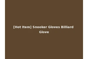 [Hot Item] Snooker Gloves Billiard Glove