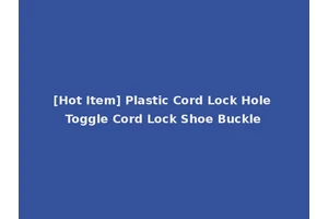 [Hot Item] Plastic Cord Lock Hole Toggle Cord Lock Shoe Buckle