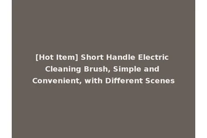 [Hot Item] Short Handle Electric Cleaning Brush, Simple and Convenient, with Different Scenes