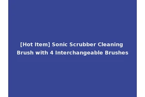 [Hot Item] Sonic Scrubber Cleaning Brush with 4 Interchangeable Brushes