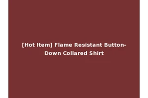 [Hot Item] Flame Resistant Button-Down Collared Shirt