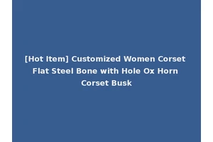 [Hot Item] Customized Women Corset Flat Steel Bone with Hole Ox Horn Corset Busk