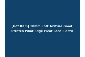 [Hot Item] 10mm Soft Texture Good Stretch Pikot Edge Picot Lace Elastic