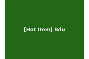 [Hot Item] Bdu
