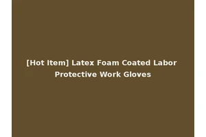 [Hot Item] Latex Foam Coated Labor Protective Work Gloves