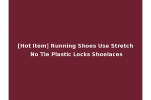 [Hot Item] Running Shoes Use Stretch No Tie Plastic Locks Shoelaces