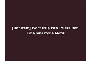 [Hot Item] West Islip Paw Prints Hot Fix Rhinestone Motif